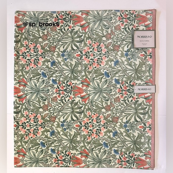 🎁4PC Morris & Co. Bath Towels - Woodland Weeds Pattern - 100% Cotton - Picture 3 of 4